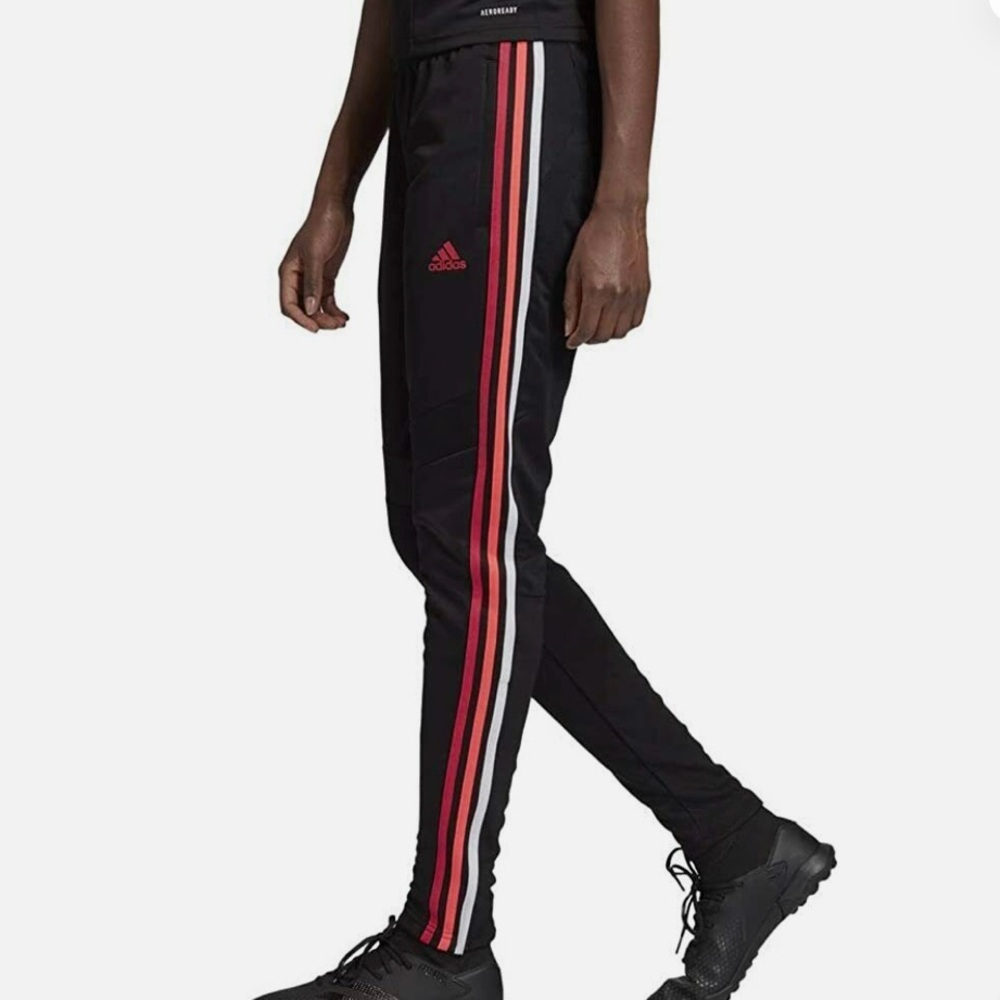 Adidas NWOT Women’s Black and Pink 3 Stripe Track Pants